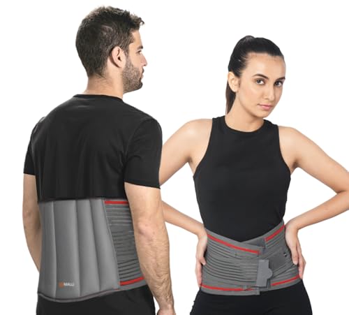 MALU Adjustable Back Support Belt for Pain Relief & Lower Back Support – Lumbar Belt for Men & Women, Ideal for Daily Use, Posture Correction, and Spine Support, Best for Back Pain Relief & Comfort